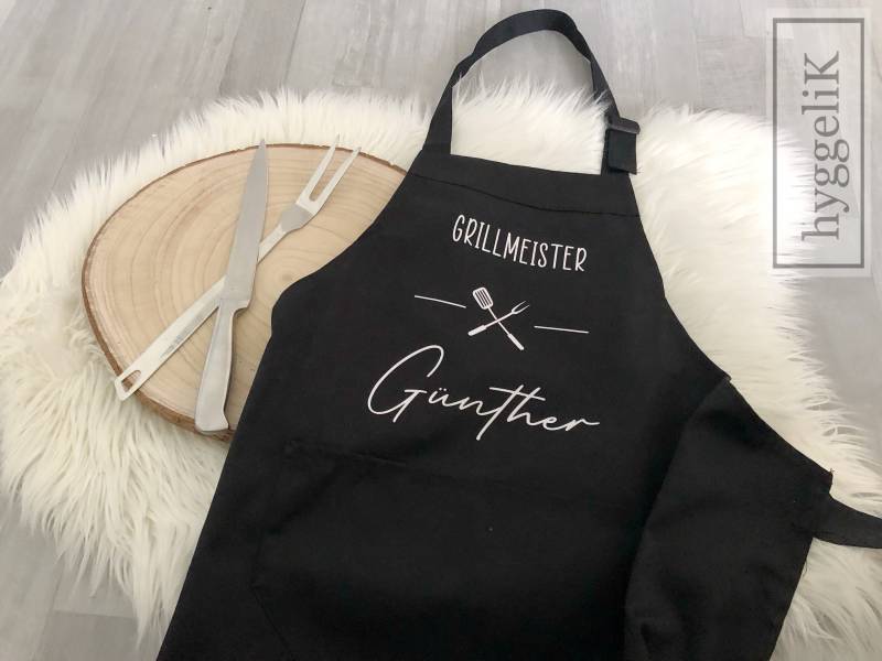 Personalisierte Kochschürze | Grillschürze Geschenk Männer Weihnachten Geburtstag Vatertag von hyggeliKShop