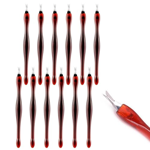 12 Stück Nagelhautschneider, Nagelhautentferner, V-förmiger Nagelhautschieber, Maniküre, abgestorbene Haut, Entfernungswerkzeug, Kunststoffgriff für Fingernägel, Zehennägel, Männer und Frauen 12 Stück Nagelhautschneider, Nagelhautentferner, V-förmiger Nagelhautschieber, Maniküre, abgestorbene Haut, Entfernungswerkzeug, Kunststoffgriff für Fingernägel, Zehennägel, Männer und Frauen von hzbaiyi