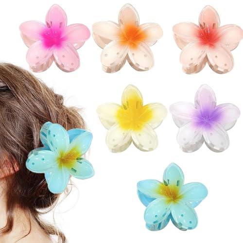 6 Stück Blumen-Haarspangen, starker Halt, große Haarklammern, rutschfeste Blumenklammern, niedliches Haarklammer-Zubehör für Damen und Mädchen, für glattes, lockiges, gewelltes Haar 6 Stück Blumen-Haarspangen, starker Halt, große Haarklammern, rutschfeste Blumenklammern, niedliches Haarklammer-Zubehör für Damen und Mädchen, für glattes, lockiges, gewelltes Haar von hzbaiyi