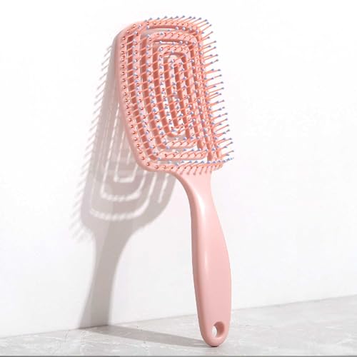 Haarbürste, weicher Massagekamm, zieht nicht an den Haaren, für lockiges, glattes, schwarzes, natürliches Haar für Damen und Herren, nasses und trockenes Haar, gleitet leicht durch Knoten, Rosa Haarbürste, weicher Massagekamm, zieht nicht an den Haaren, für lockiges, glattes, schwarzes, natürliches Haar für Damen und Herren, nasses und trockenes Haar, gleitet leicht durch Knoten, Rosa von hzbaiyi