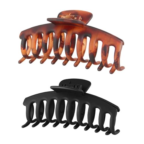 Haarklammern für Damen und Mädchen, dickes Haar, groß, 10,9 cm, rutschfester Griff, starker Halt, große Haarklammern für dickes Haar, 2 Stück Haarklammern für Damen und Mädchen, dickes Haar, groß, 10,9 cm, rutschfester Griff, starker Halt, große Haarklammern für dickes Haar, 2 Stück von hzbaiyi