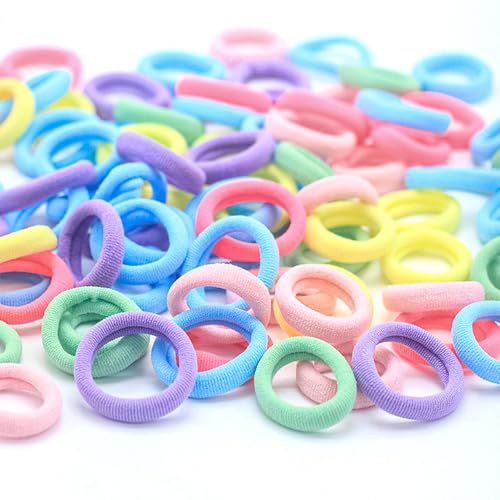Elastische Haargummis, Bonbonfarben, nahtlos, niedliche Haarseile, Zopfhalter für Damen und Mädchen, 100 Stück Elastische Haargummis, Bonbonfarben, nahtlos, niedliche Haarseile, Zopfhalter für Damen und Mädchen, 100 Stück von hzfengsheng