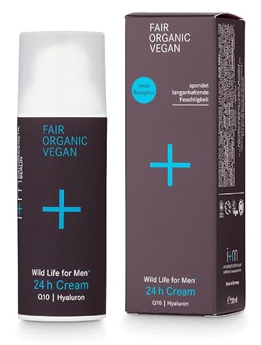 i+m® Herren Gesichtscreme 50ml · 24h Cream · Beruhigend & feuchtigkeitsspendend · Gesichtspflege mit Hyaluronsäure & Q10 für Männer · Hautpflege für trockene Haut · Vegan, Naturkosmetik von i+m Naturkosmetik