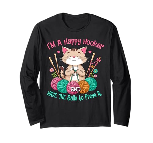 Katze häkeln lustig ich Bin eine glückliche Nutte und Habe die Bälle Frauen Langarmshirt Katze häkeln lustig ich Bin eine glückliche Nutte und Habe die Bälle Frauen Langarmshirt von i am a happy hooker crochet cat