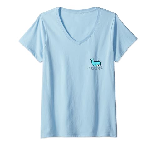Damen i ate jonah T-Shirt mit V-Ausschnitt von i ate jonah shirt