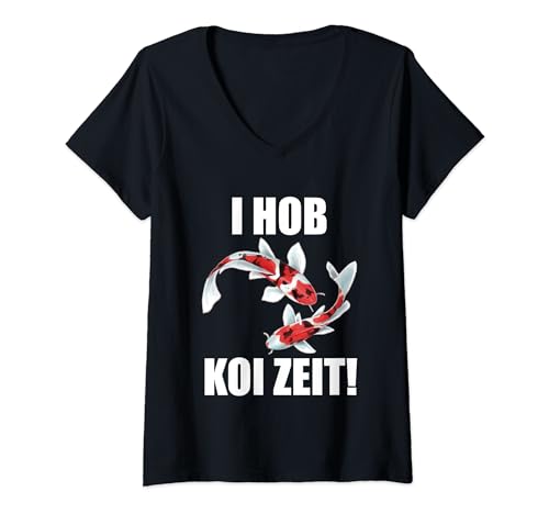 Damen I hob Koi Zeit Karpfen Fisch Japan Teich Koi Züchter T-Shirt mit V-Ausschnitt Damen I hob Koi Zeit Karpfen Fisch Japan Teich Koi Züchter T-Shirt mit V-Ausschnitt von i hob Koi Zeit Karpfen Fisch Japan Teich by Hibl