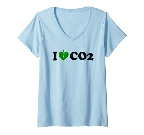 Damen i Love co2 T-Shirt mit V-Ausschnitt von i love co2