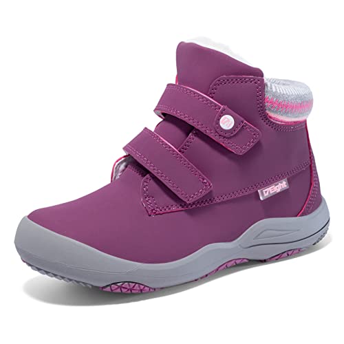 i78 Kinder Pelzstiefel Wanderschuhe Jungen Mädchen Outdoor Abenteuer Atmungsaktive Sportschuhe (Pink, 28) von i78