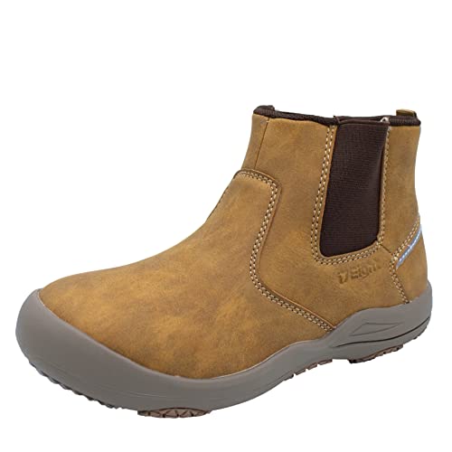 i78 Kinder Wanderschuhe Chelsea Stiefeletten Classic boots Jungen Mädchen Outdoor Abenteuer Atmungsaktive Sport Schuhe (Brown Chelsea, 28) von i78