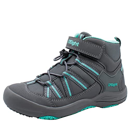 i78 Kinder Wanderschuhe Jungen Mädchen Outdoor Abenteuer Atmungsaktive Sport Schuhe (Grau Rainbow, 31) von i78