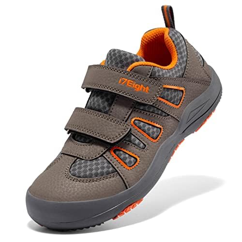 i78 Kinderschuhe Turnschuhe Jungen Mädchen Trekking Wanderschuhe rutschfest Laufschuhe Running Sneaker Sports Schuhe (Brown,Numeric_28) von i78