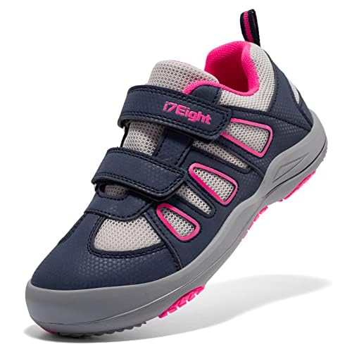 i78 Kinderschuhe Turnschuhe Jungen Mädchen Trekking Wanderschuhe rutschfest Laufschuhe Running Sneaker Sports Schuhe (NavyPink,Numeric_32) von i78