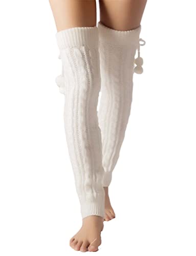 iB-iP Damen Ballett-tänzer Aerobic Niedlich Thermische Beinwärmer, Größe: Einheitsgröße, Weiß von iB-iP