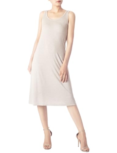 iB-iP Damen Modal Knielanges Bequemes Gerades Unterkleid, Größe: L, Cool hellgrau von iB-iP