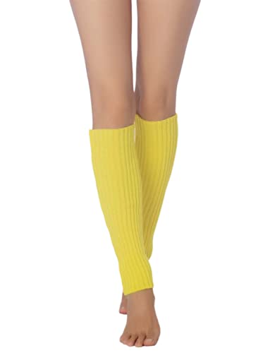 iB-iP Damen Neongrün Ballett Tanzwärmer Aerobic Beinstulpen, Größe: Einheitsgröße, Hellgelb von iB-iP
