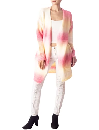 iB-iP Damen Pullover Übergroß Langarm Cardigan, Größe: 3XL, Hot Pink von iB-iP