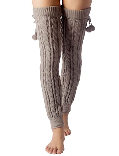 iB-iP Damen Ballett-tänzer Aerobic Niedlich Thermische Beinwärmer, Größe: Einheitsgröße, Hellgrau von iB-iP