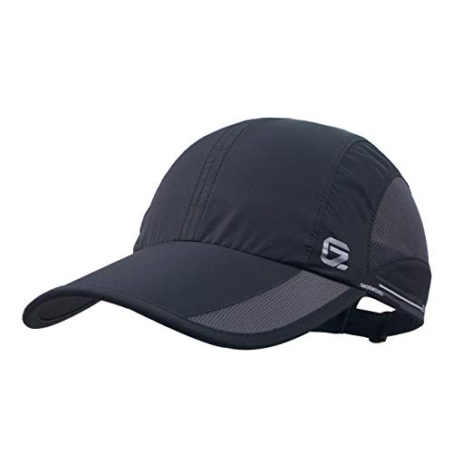 iBasingo Baseball Kappe Frauen MäNner Laufkappe Unisex Polyester Baumwolle Papa Hut Ultraleichte, Schnell Trocknende Schirmkappe Atmungsaktive Weiche Sportkappe Zum Wandern Im Freien BVH01 (Schwarz) von iBasingo