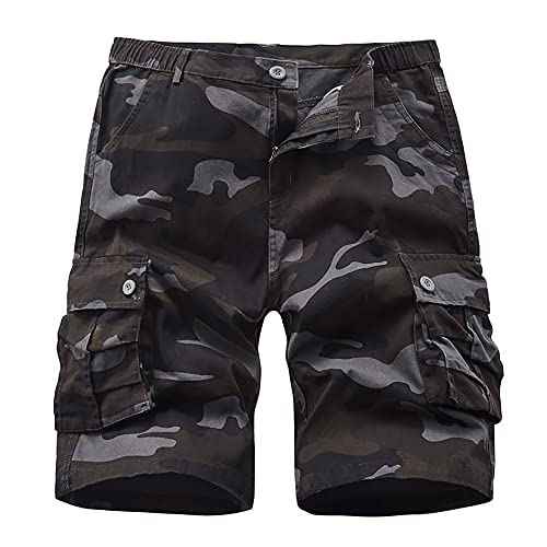 iCKER Herren Cargo Shorts Camouflage Freizeit männer Kurze Hose Lose Fit Baumwolle Bermuda Camo Shorts Sommer von iCKER