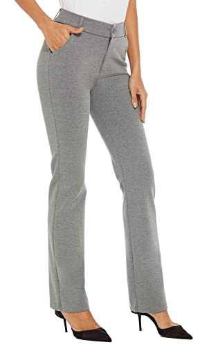 iChosy Damen Ease in Comfort Barely Bootcut Stretch Kleid Hose - Grau - 38 von iChosy