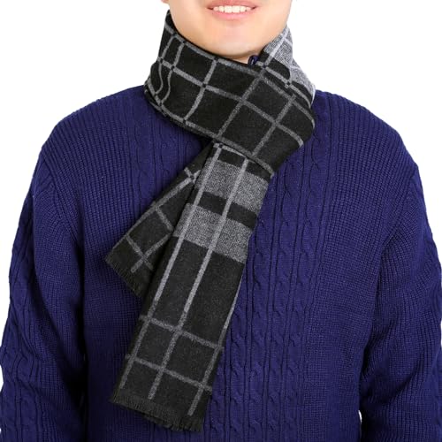 Herren Schal Warm Herbst und Winter Schal Classic und Elegant Plaid Schals von iClosam