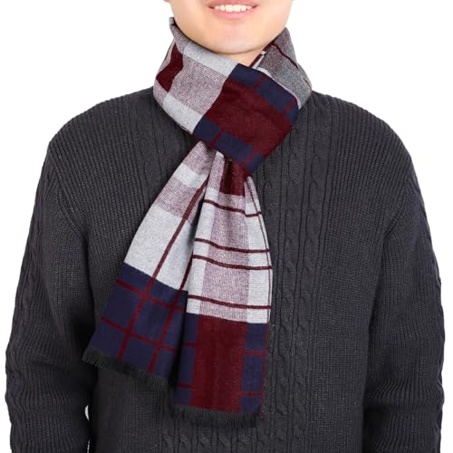 Herren Schal Warm Herbst und Winter Schal Classic und Elegant Plaid Schals von iClosam