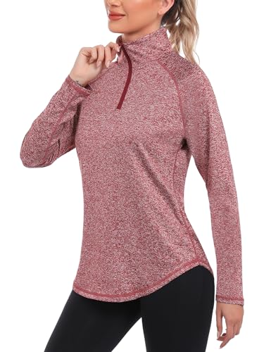 iClosam Sportshirt Langarm Damen Funktionsshirt UPF 50+ Langarmshirt Sport Atmungsaktiv Laufshirt Schnelltrocknend UV Shirt 1/4 Reißverschluss für Yoga Fitness Tennis Golf Wandern S-3XL iClosam Sportshirt Langarm Damen Funktionsshirt UPF 50+ Langarmshirt Sport Atmungsaktiv Laufshirt Schnelltrocknend UV Shirt 1/4 Reißverschluss für Yoga Fitness Tennis Golf Wandern S-3XL von iClosam