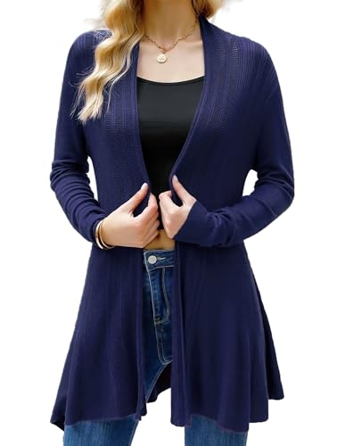 iClosam Strickjacken für Damen Dünne Casual Sommerjacke Langarm Cardigan Strickpullover Outwear Open Front Strickjacke von iClosam