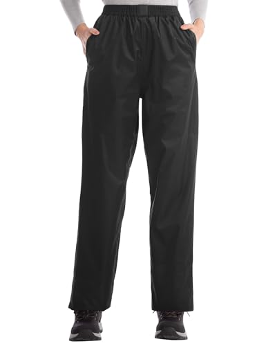 iCreek Regenhose für Damen, Schwarz, Medium/27 Inseam von iCreek