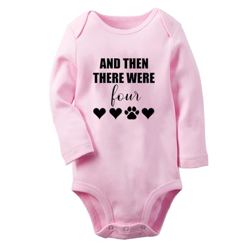 iDzn And Then There Were Four Lustiger Strampler, neugeborene Baby Bodys, Säugling Overall Strampelhöschen, lange Outfits für Kinder von 0–12 Monaten von iDzn