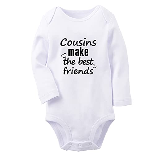 iDzn Cousins Make The Best Friends Lustiger Strampler, neugeborene Baby Bodys, Säugling Overall, lange Outfits für Kinder von 0–24 Monaten von iDzn