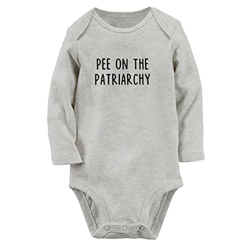 iDzn Pee On The Patriarchy Lustiger Strampler, neugeborene Baby Bodys, Säugling Overall, lange Outfits für Kinder von 0–24 Monaten von iDzn