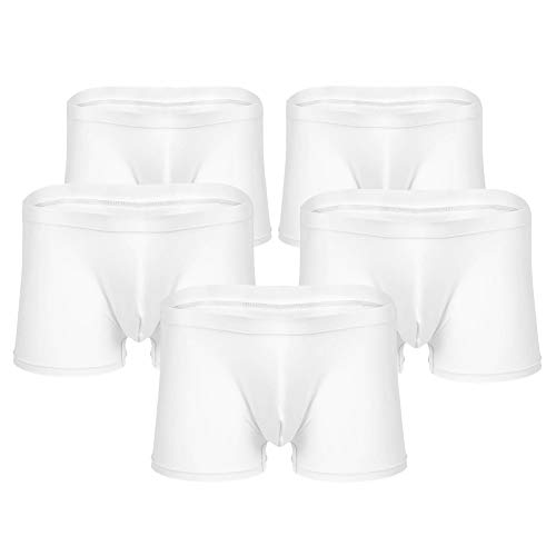 iEFiEL 5er Pack Boxershort Herren Shorts Basic Boxer Briefs Trunks Weich Retroshorts Männer Trunks Ice Seide Unterwäsche 5X Weiß M iEFiEL 5er Pack Boxershort Herren Shorts Basic Boxer Briefs Trunks Weich Retroshorts Männer Trunks Ice Seide Unterwäsche 5X Weiß M von iEFiEL