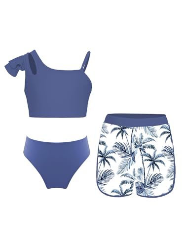iEFiEL 3 Stück Mädchen Bikini Sets mit Blumendruck Badeanzug Rückenfrei Top Bikinihose Shorts Hawaii Bademode Badebekleidung gr. 98-176 Xe Staubblau A 158-164 iEFiEL 3 Stück Mädchen Bikini Sets mit Blumendruck Badeanzug Rückenfrei Top Bikinihose Shorts Hawaii Bademode Badebekleidung gr. 98-176 Xe Staubblau A 158-164 von iEFiEL