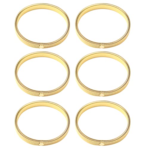 iEFiEL 6 Stück Herren Hemd Ärmelhalter Anti-Rutsch-Hemdmanschetten Elastisch Hemd Sleeve Holders Gold One Size von iEFiEL