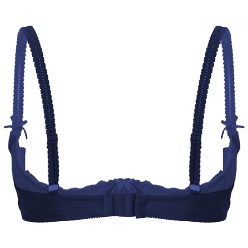 iEFiEL Damen 1/2 Cup BH Hebe Träger Büstenhalter Lingerie Reizwäsche Büstenhebe Büstenhalter Dessous Unterwäsche Navy blau 1/2 Cups 3XL iEFiEL Damen 1/2 Cup BH Hebe Träger Büstenhalter Lingerie Reizwäsche Büstenhebe Büstenhalter Dessous Unterwäsche Navy blau 1/2 Cups 3XL von iEFiEL
