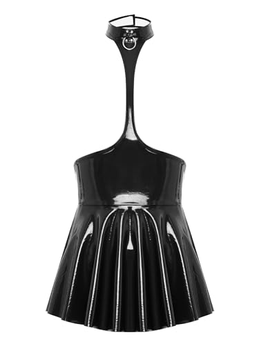 iEFiEL Damen Wetlook Lederkleid Brustfrei Minikleid Kurz Partykleid Rückenfrei Etuikelid Lacklederkleid Dessous Lingerie Schwarz S iEFiEL Damen Wetlook Lederkleid Brustfrei Minikleid Kurz Partykleid Rückenfrei Etuikelid Lacklederkleid Dessous Lingerie Schwarz S von iEFiEL