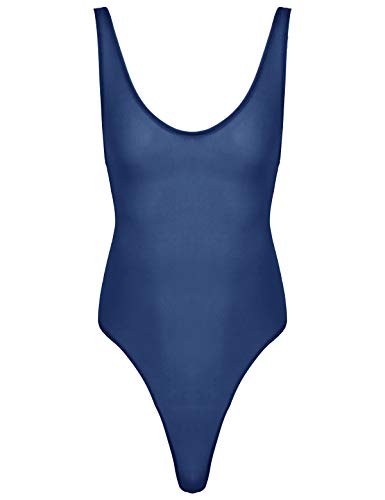 iEFiEL Herren Bodysuit Ärmellos Mesh Body Transparent Overall Unterwäsche Stretchy High Cut String Männerbody Mesh Unterhemd Neun Farben Marine Blau Einheitsgröße von iEFiEL