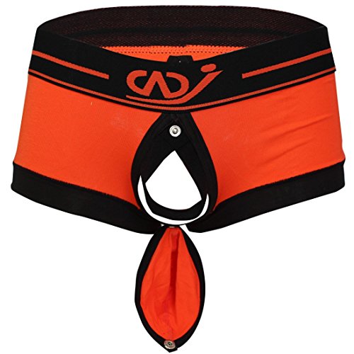 iEFiEL Herren Boxershorts Unterwäsche Pants Männer Boxer Shorts Trunk Unterhosen Orange XL von iEFiEL