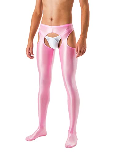iEFiEL Herren Glänzend Öl Strumpfhosen Aushöhlen Leggings Lang Pantyhose Nylon Strumpfhose Tights Hose Offene Schritt Unterwäsche Rosa XL iEFiEL Herren Glänzend Öl Strumpfhosen Aushöhlen Leggings Lang Pantyhose Nylon Strumpfhose Tights Hose Offene Schritt Unterwäsche Rosa XL von iEFiEL