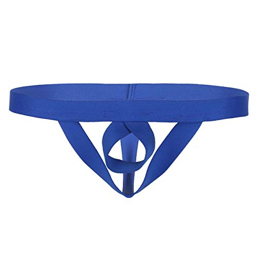 iEFiEL Herren Slip Jockstrap Brifes Unterhose Micro G-Strings Tanga Lingerie Reizwäsche Thong T-Back Elastische Unterwäsche Navy Blau Einheitsgröße von iEFiEL