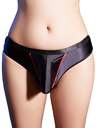 iEFiEL Herren Slips Transparent Unterhosen Kurz Wäsche Stretch String Tanga Offenen Dessous Unterwäsche Reizwäsche Yd Schwarz Einheitsgröße von iEFiEL