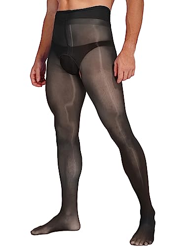 iEFiEL Herren Strumpfhose-Ouvert Mesh Hose Männer Legging Offen Schritt Stretch Tights Pants Unterwäsche X Schwarz Einheitsgröße von iEFiEL