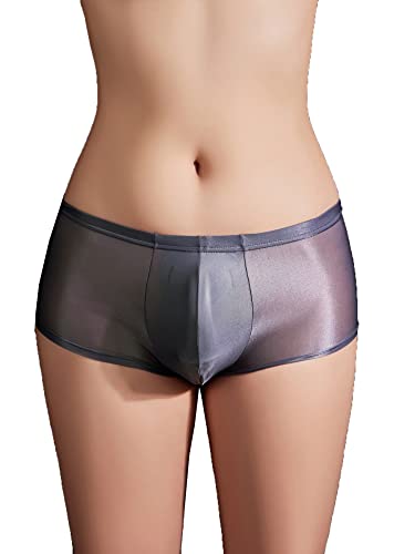 iEFiEL Herren Transparent G-String Tanga Einfarbig Riemenstring Mini Silps Unterhosen Low Rise Wäsche Höschen Unterwäsche Xa Dunkelgrau Einheitsgröße von iEFiEL