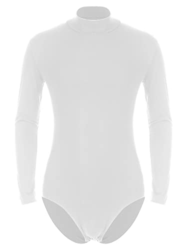 iEFiEL Herren Unterhemd Langarm Kapuzenpullover Bodysuit Mit Druckknöpfe Catsuit Im Schritt Männer Sportbody Tops Hoodie Xa Weiß 4XL von iEFiEL