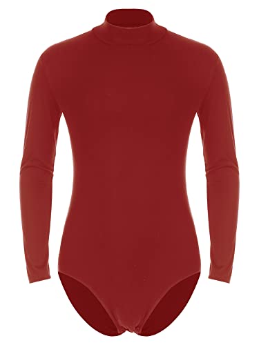 iEFiEL Herren Unterhemd Langarm Kapuzenpullover Bodysuit Mit Druckknöpfe Catsuit Im Schritt Männer Sportbody Tops Hoodie Xa Rot XL von iEFiEL