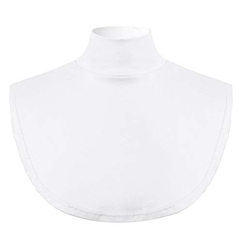 iEFiEL Modische Damen Blusenkragen Einsatz Stehkragen Kragen für Blusen und Pullover Weich Baumwolle Abnehmbare Shirt Fake Kragen Weiß Einheitsgröße von iEFiEL