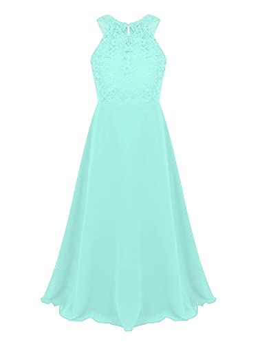 iEFiEL Sweet Prinzessin Lace Blumenmädchenkleider für Hochzeits Mädchen Festliches Kleid Brautjungfernkleid Festzug Partykleid Z Mint Grün 116 von iEFiEL