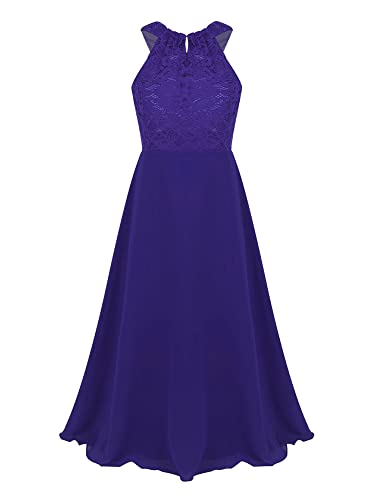 iEFiEL Sweet Prinzessin Lace Blumenmädchenkleider für Hochzeits Mädchen Festliches Kleid Brautjungfernkleid Festzug Partykleid Z Violett 164 von iEFiEL