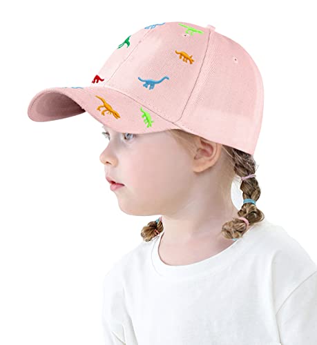 2-6 Jahren Kinder Baseball Cap Dinosaurier Baseballmütze Kappe Snapback Baumwolle Sonnenhut Outdoor Hut Verstellbare Baseballkappe Junge Mädchen Baby Basecap Sport Baseball Mütze Anti-UV Sommerhut von iEasey